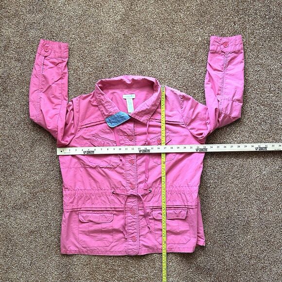 Caribbean Joe Jacket Women’s XL Utility Pink Pockets Button Up - Picture 6 of 7